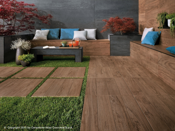 ETIC PRO - Porcelain stoneware outdoor floor tiles with wood effect _ Atlas Concorde